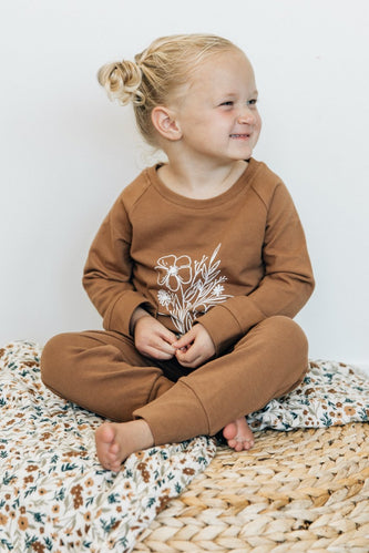 Long sleeve floral pullover for kids | ROOLEE
