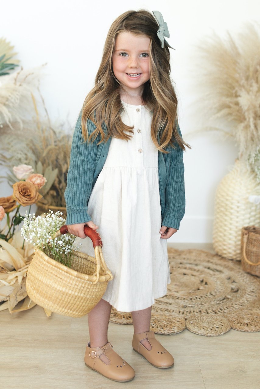 Teal kids cardigan | ROOLEE