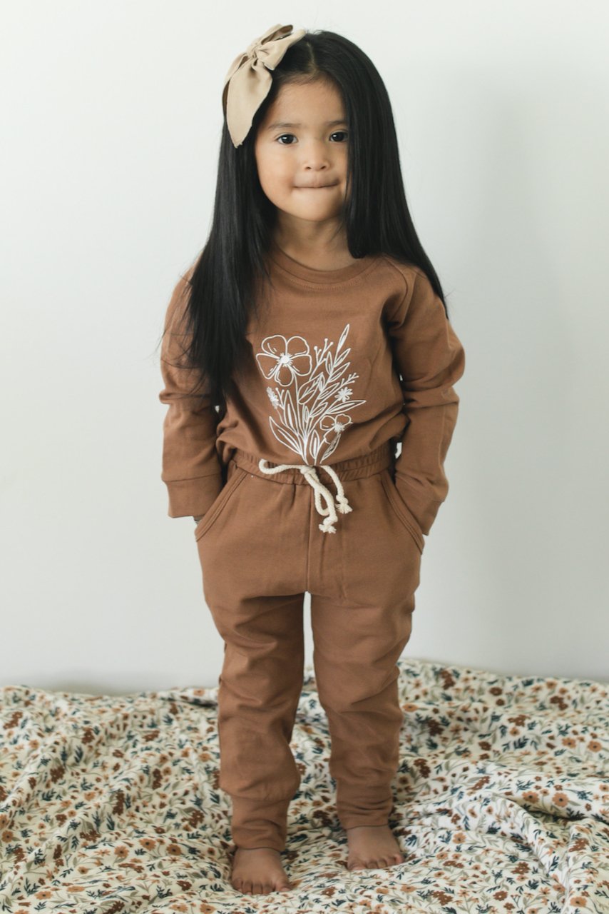 Mauve kids sweatshirt set | ROOLEE