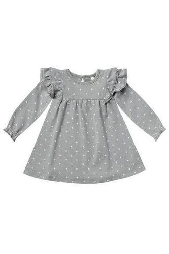 Quincy Mae Long Sleeve Flutter Dress