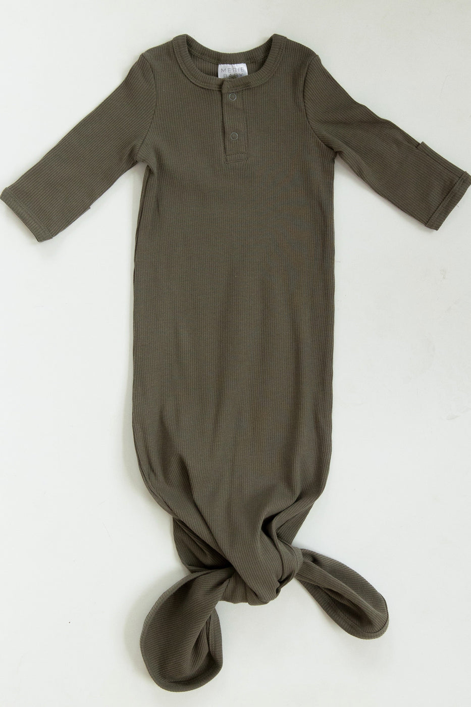 Mebie Baby Organic Ribbed Knot Gown