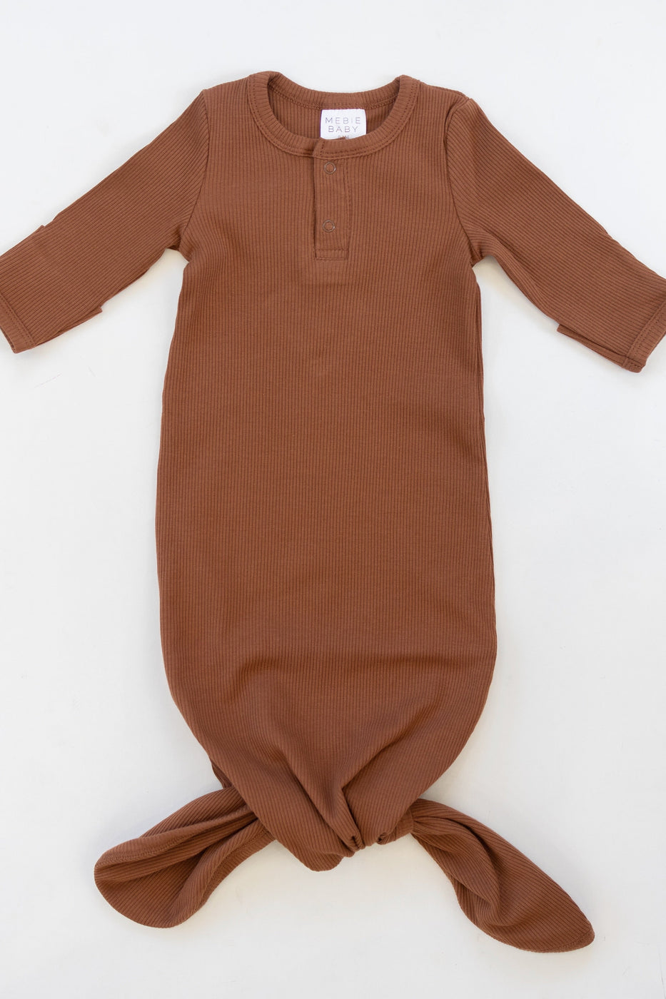 Mebie Baby Organic Ribbed Knot Gown