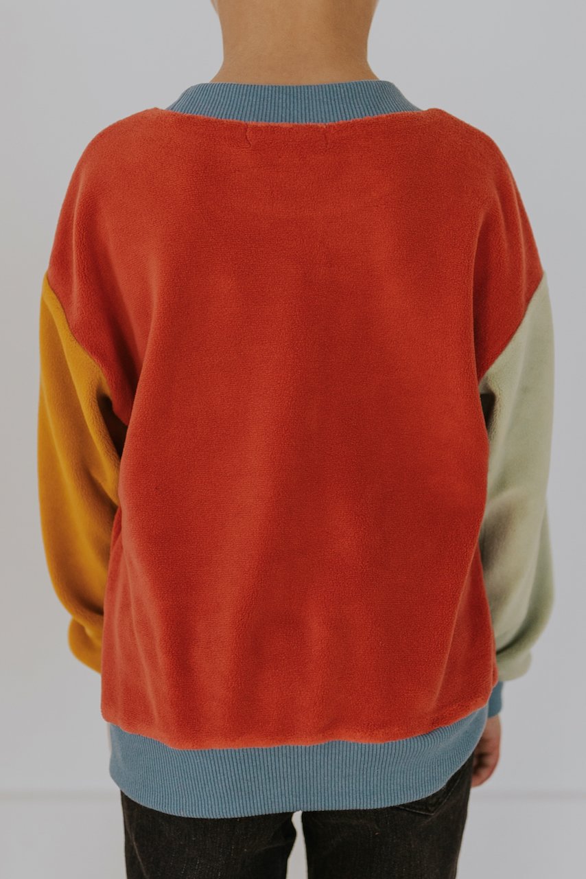 Kids colorblock long sleeve pullover | ROOLEE