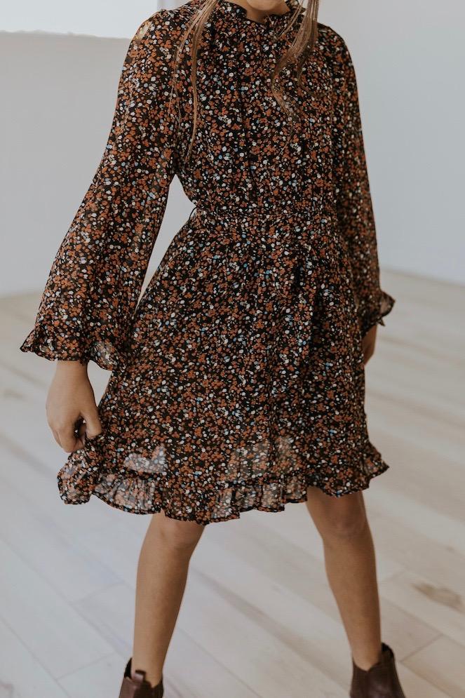 Printed floral dress for kids | ROOLEE