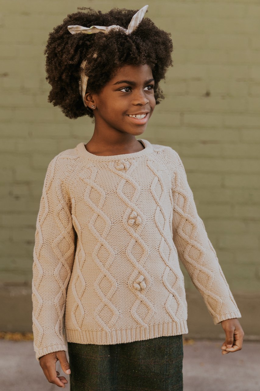 Cute cable knit sweater | ROOLEE