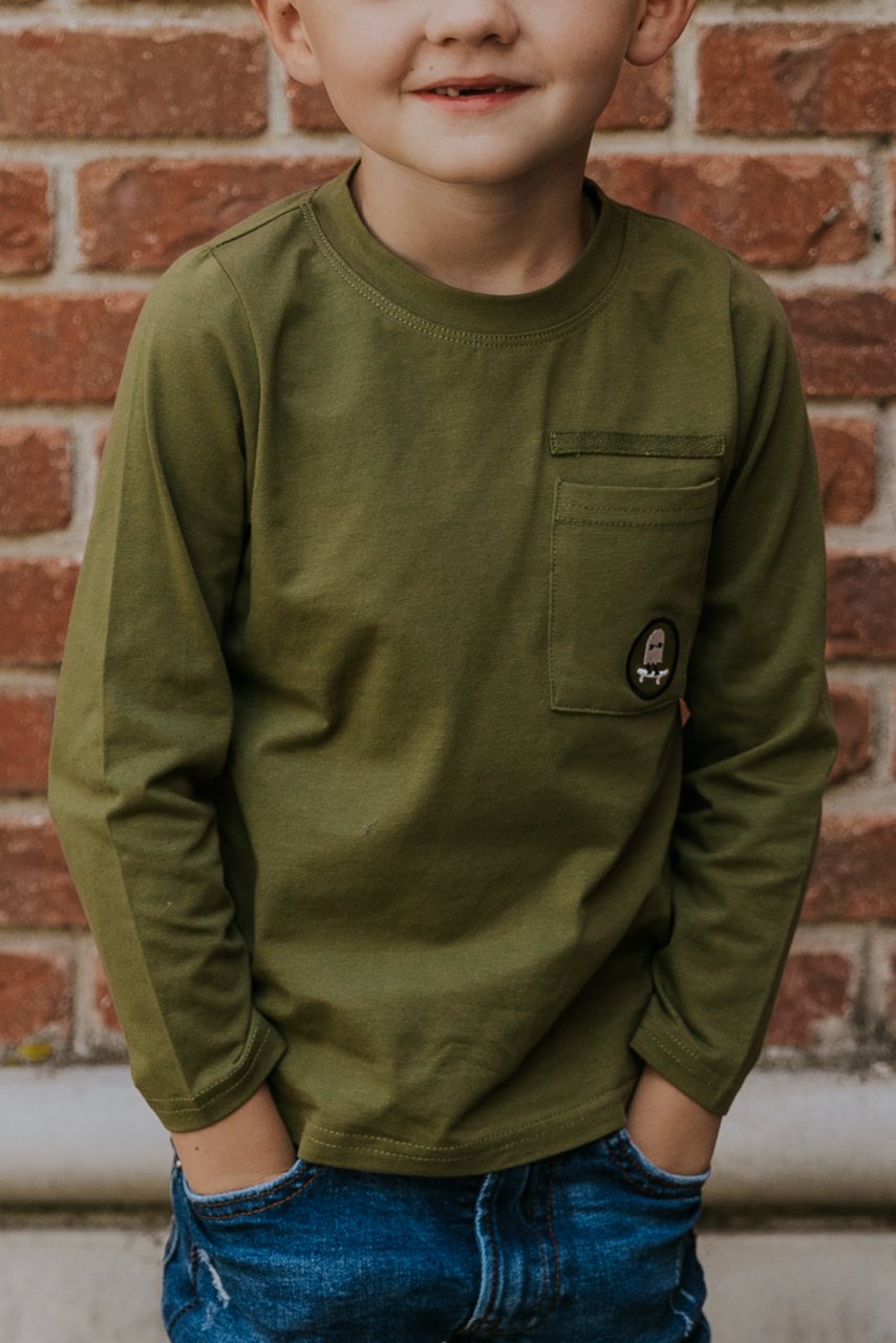 Olive Green Shirts for Boys Warm Winter Outfits | ROOLEE