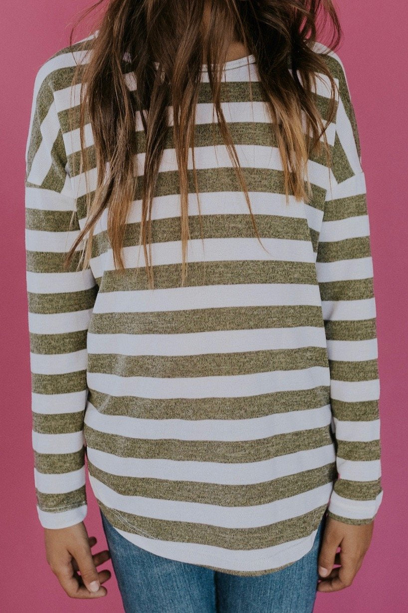 Long sleeve stripe tops | ROOLEE