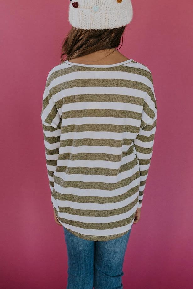 Long sleeve grey kids stripe | ROOLEE