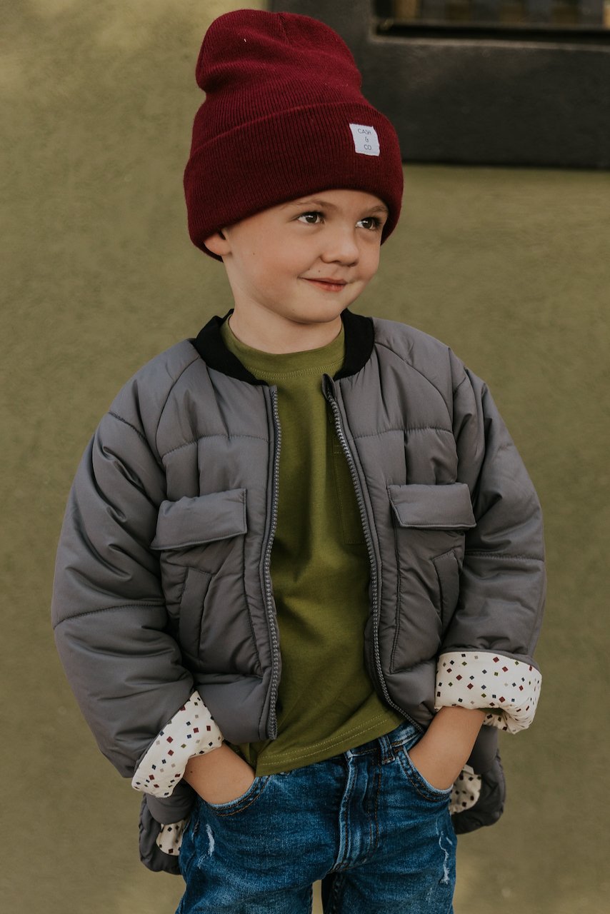 Slate Grey Puffy Coat | ROOLEE