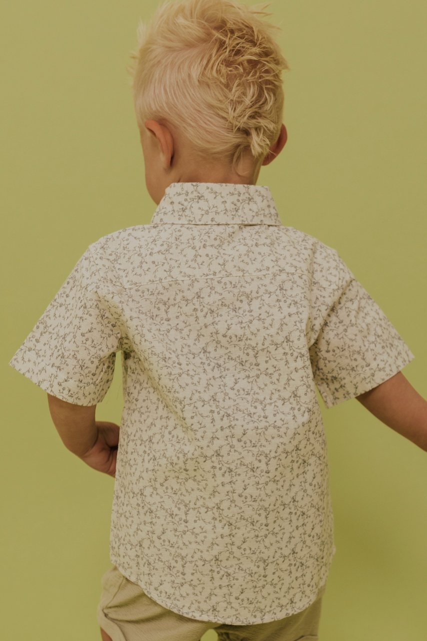 boys collared flower shirt | ROOLEE