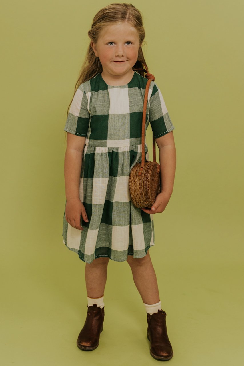 Buffalo Plaid Girl's Dress | ROOLEE