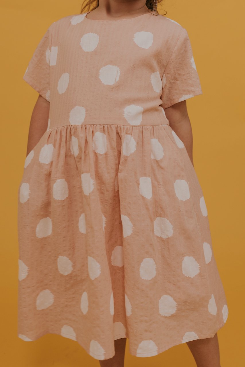 Pink polka dot dress | ROOLEE