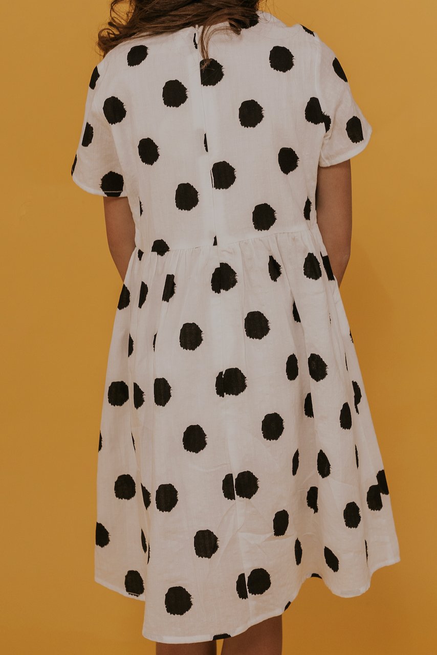 White and black dress for girls | ROOLEE