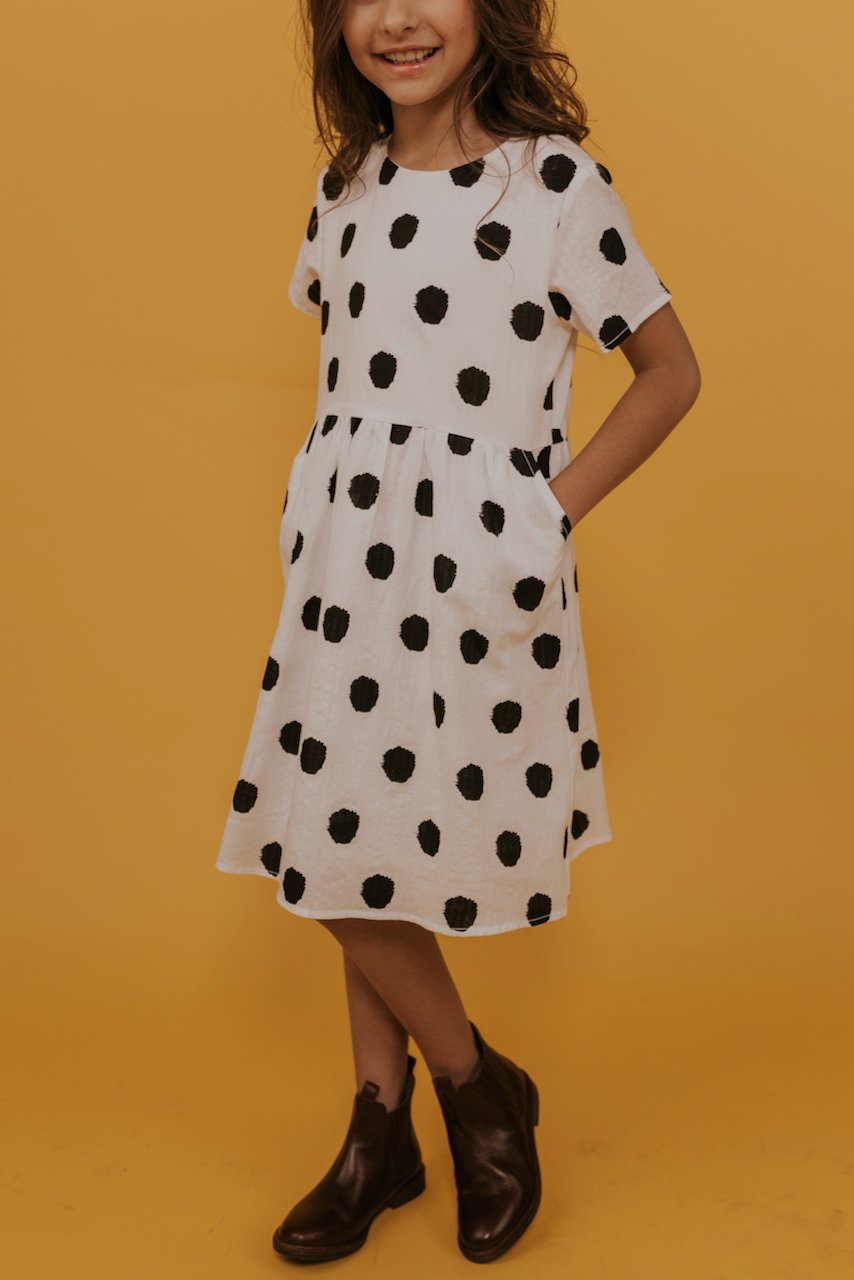 Girls polka dot Easter dress | ROOLEE