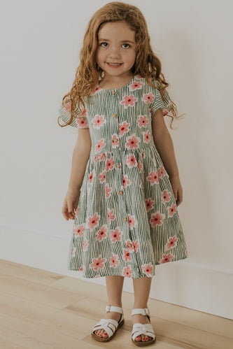 Striped Floral Dress | ROOLEE