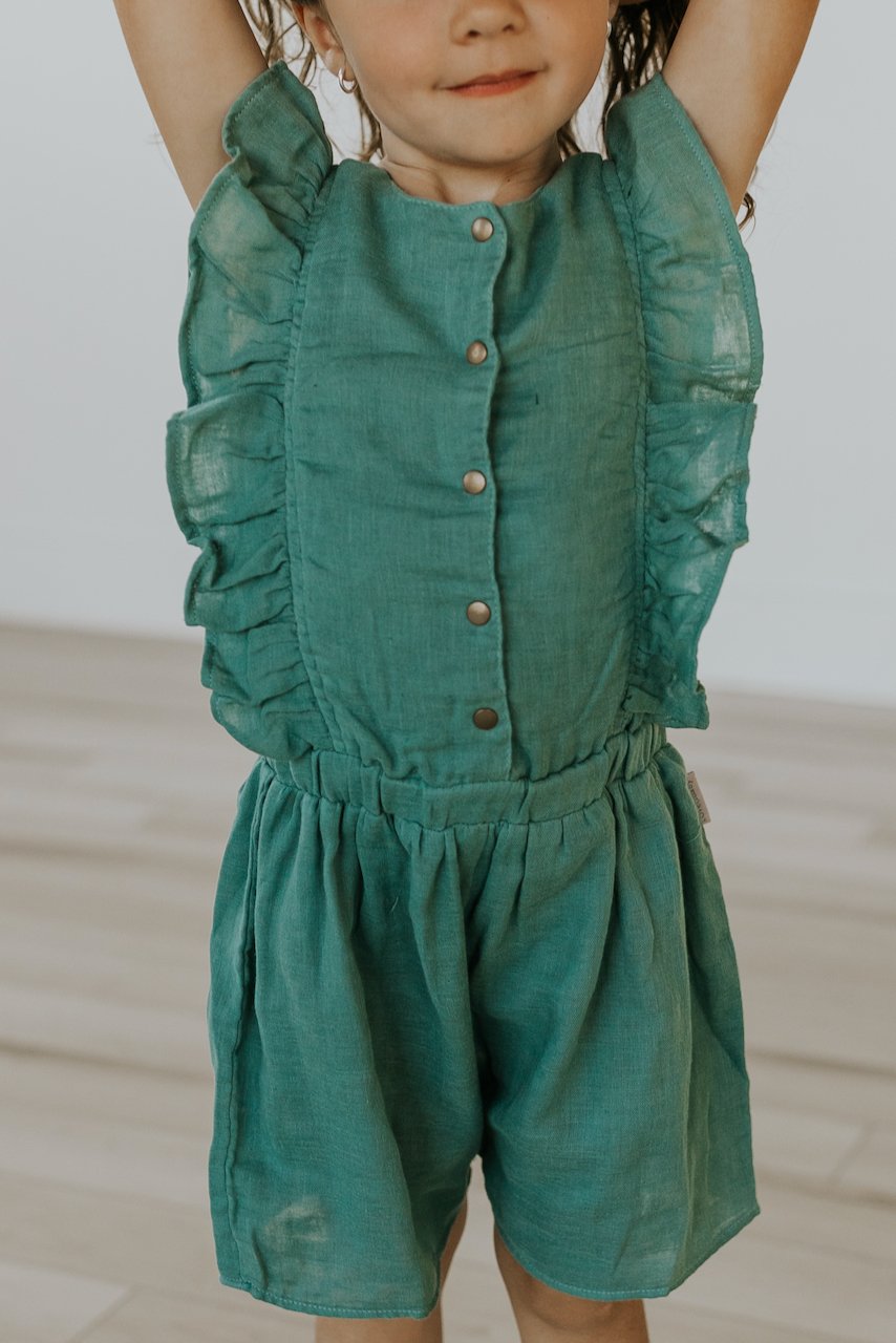 Lowell Muslin Ruffle Bodysuit