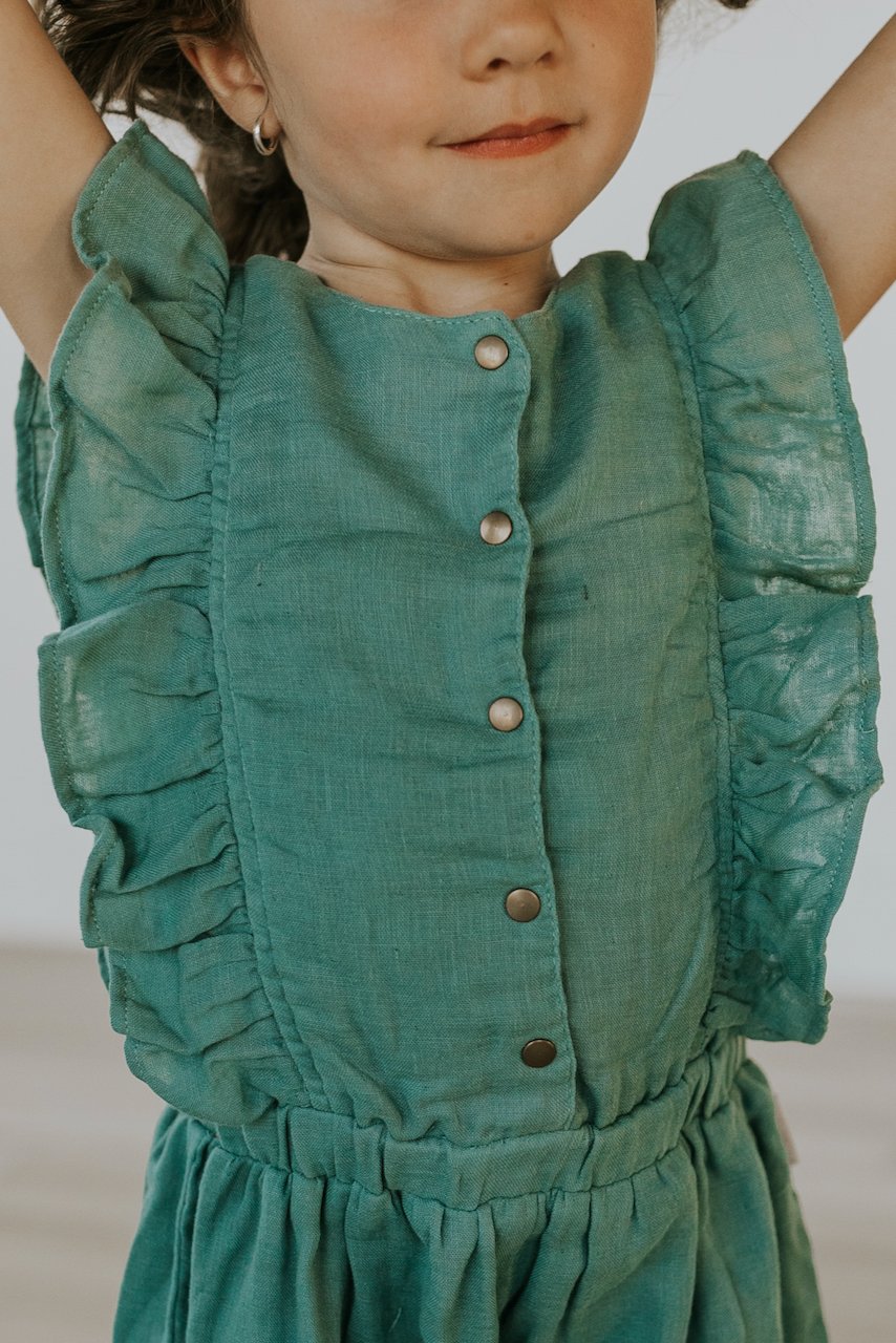 Lowell Muslin Ruffle Bodysuit