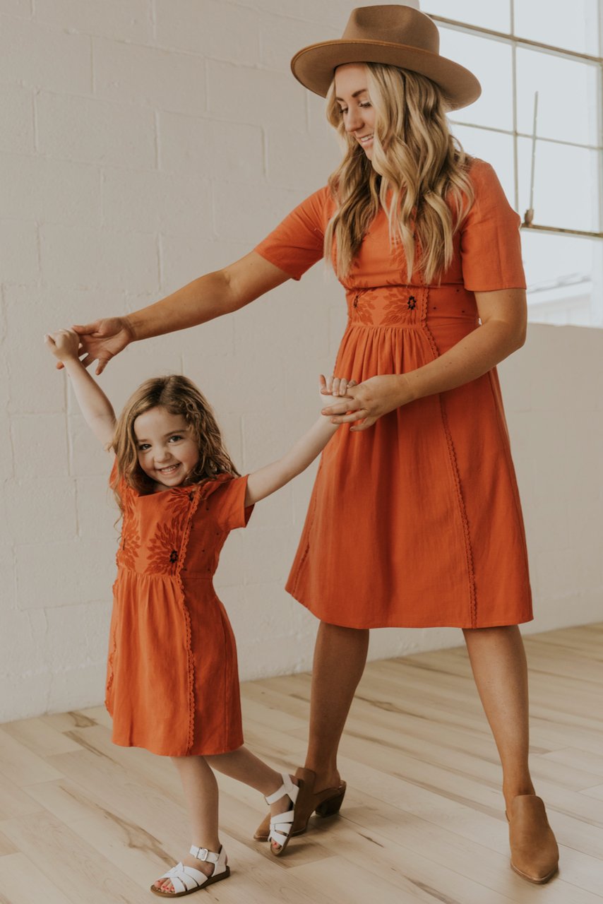 Mommy and Me Maddy Sunflower Dress | ROOLEE