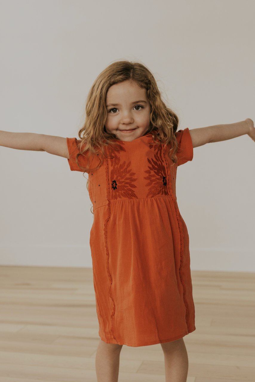 Red Flower Dresses for Girls | ROOLEE
