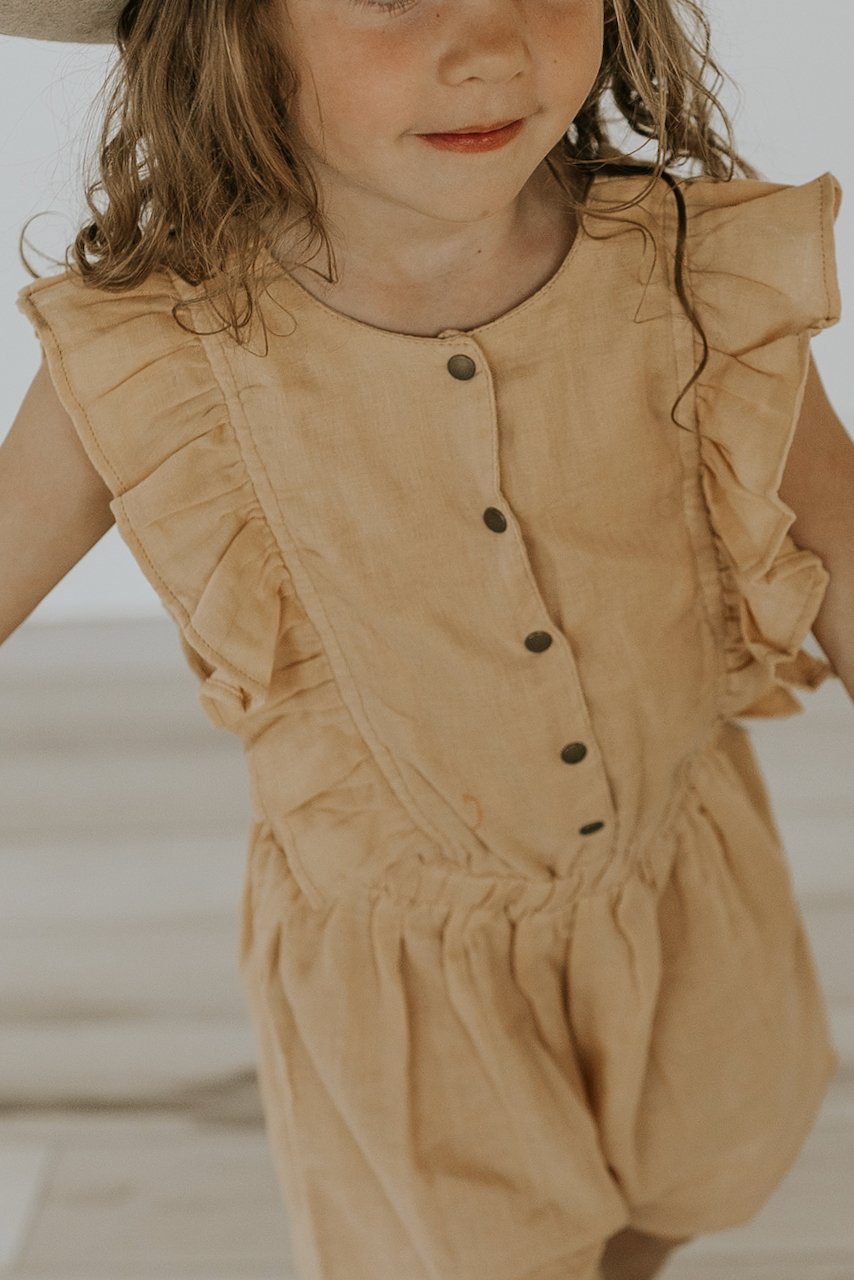 Lowell Muslin Ruffle Bodysuit