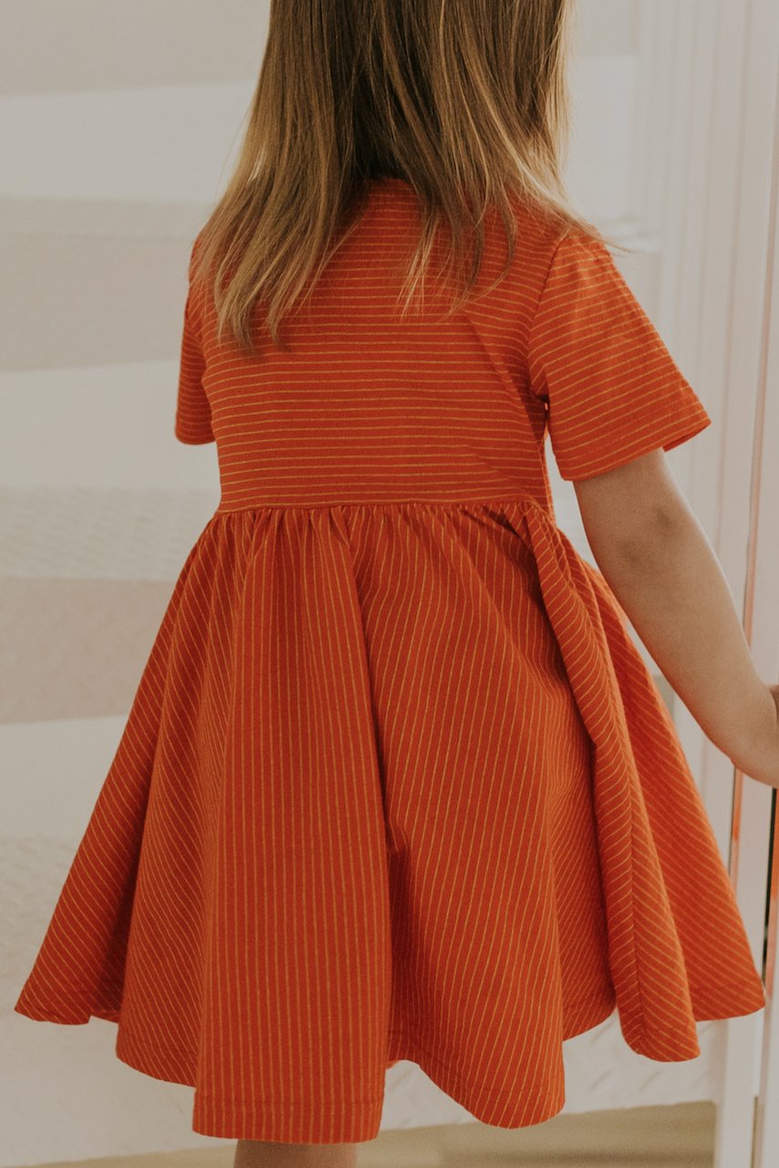 Bright Poppy Red Kids Dress | ROOLEE
