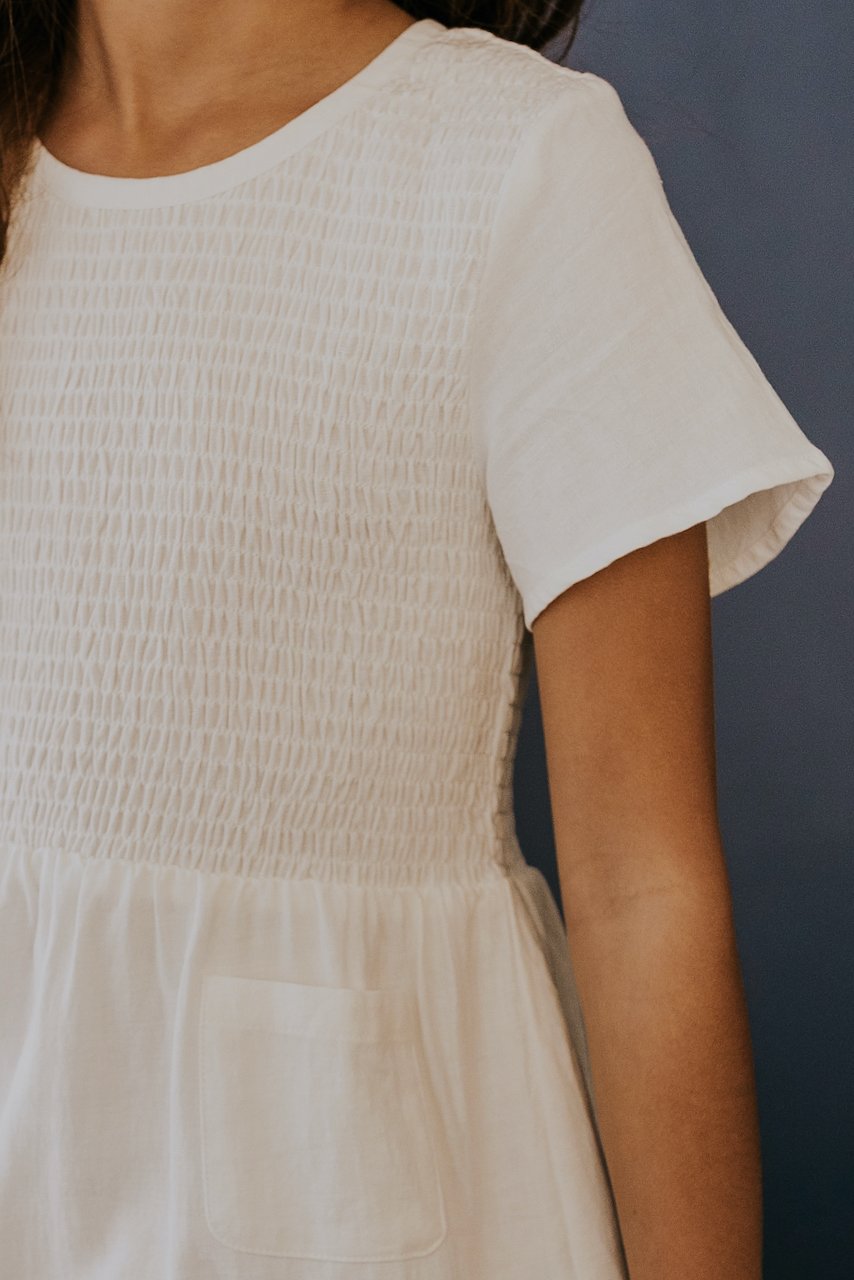 Short white sleeve dresses | ROOLEE