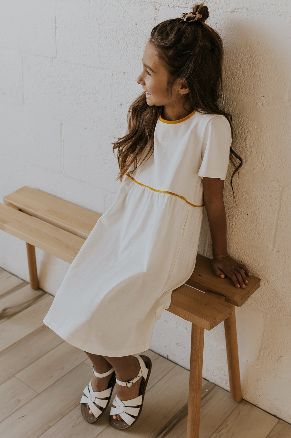 Simple white flower girl dresses | ROOLEE
