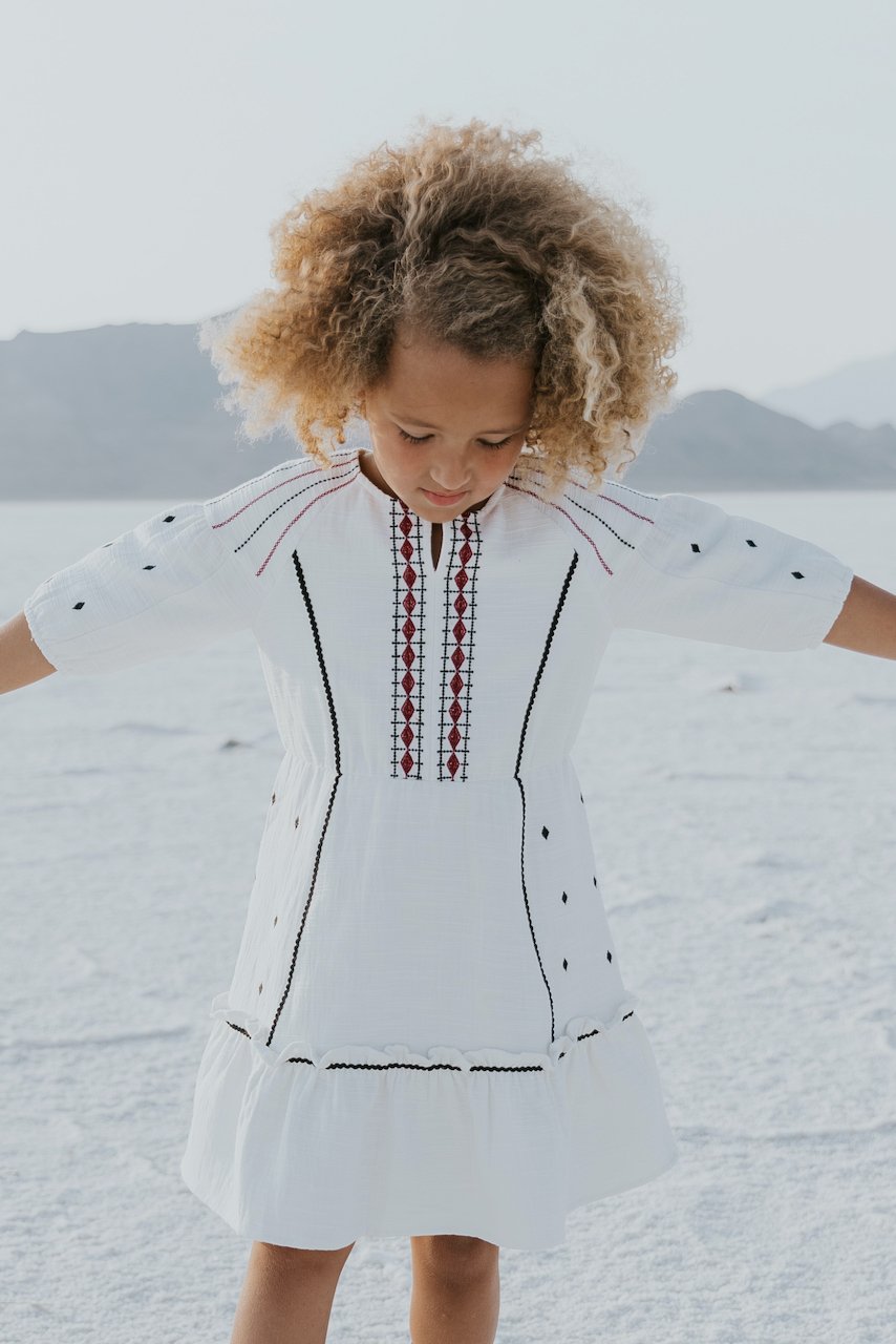 cute embroidery dresses for kids | ROOLEE