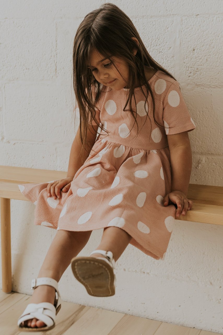 Pale Pink Polka Dot Dresses | ROOLEE