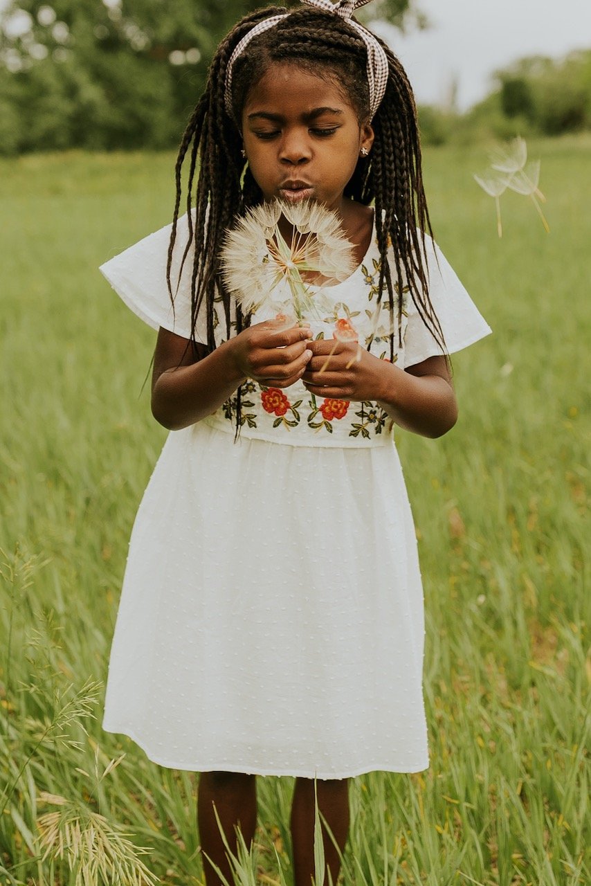 Mini Saturday Sun Embroidered Dress