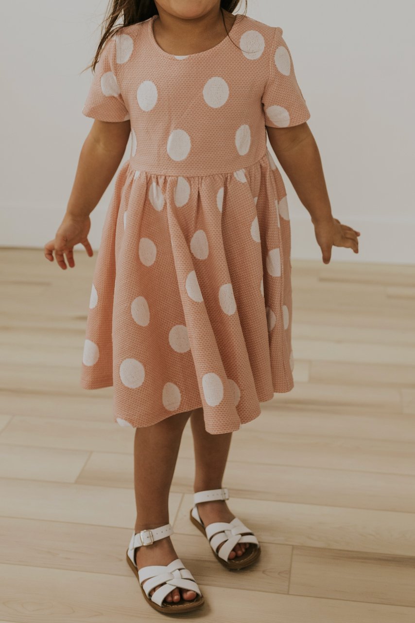 Girls Pink Polka Dot Dresses | ROOLEE