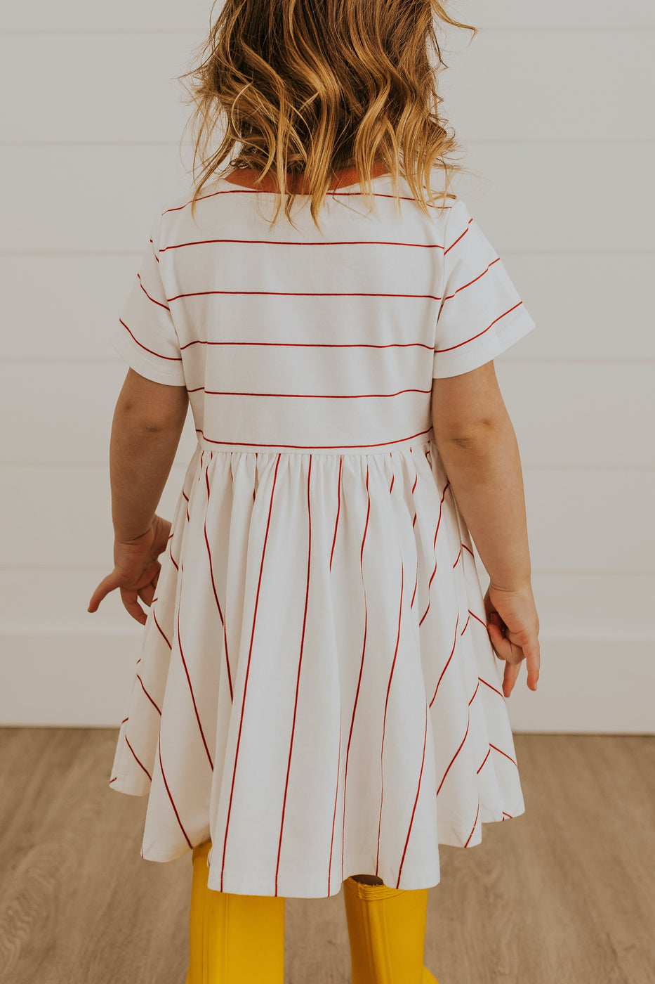 Pink stripe spring dresses for kids | ROOLEE