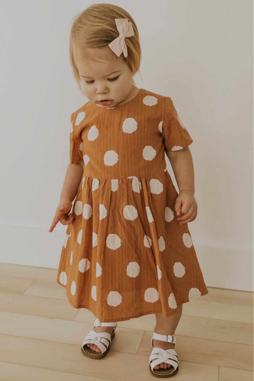 Orange Polka Dot Dress | ROOLEE