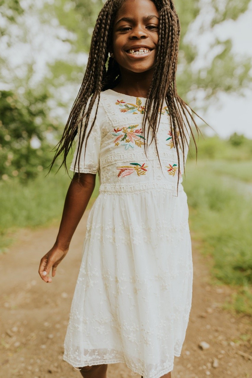 Mini Naomi Embroidered Dress