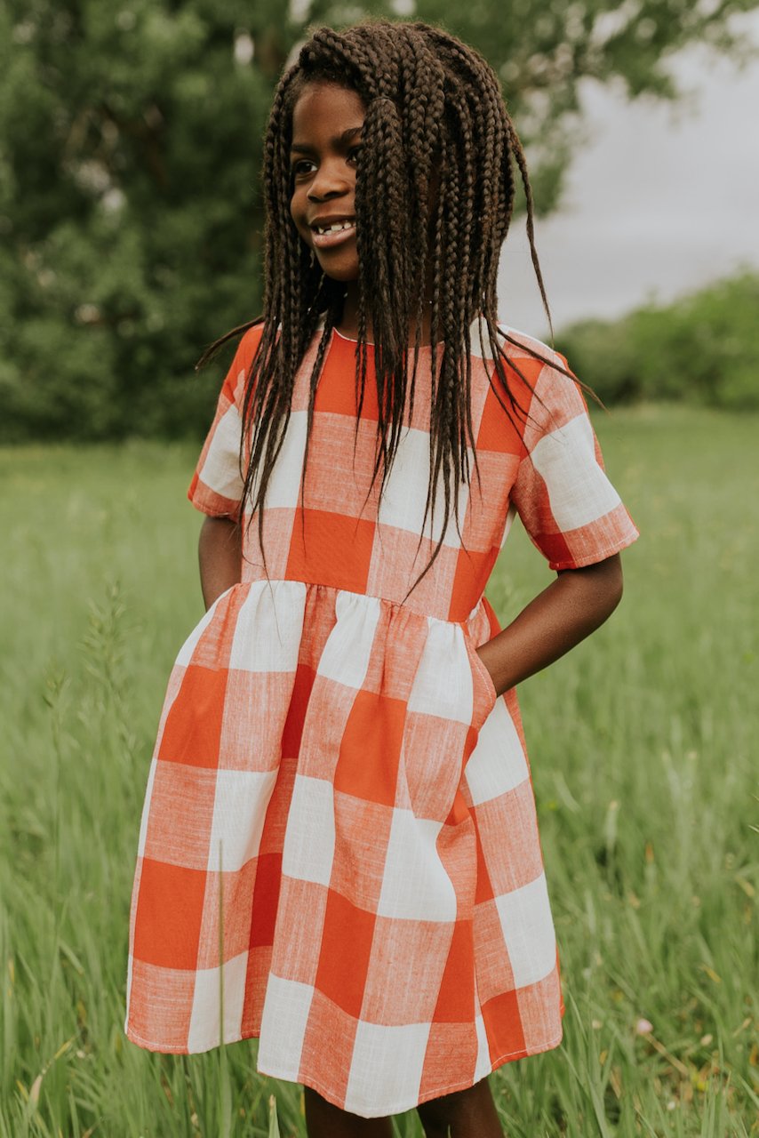 Girl's Red Plaid Dresses | ROOLEE
