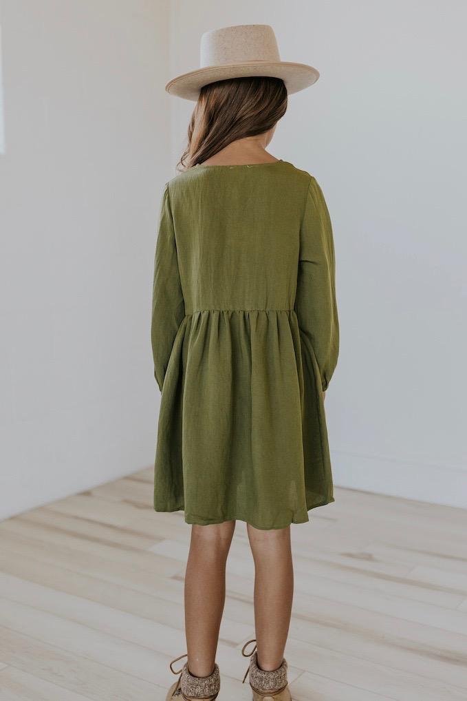 Babydoll green Christmas dress | ROOLE