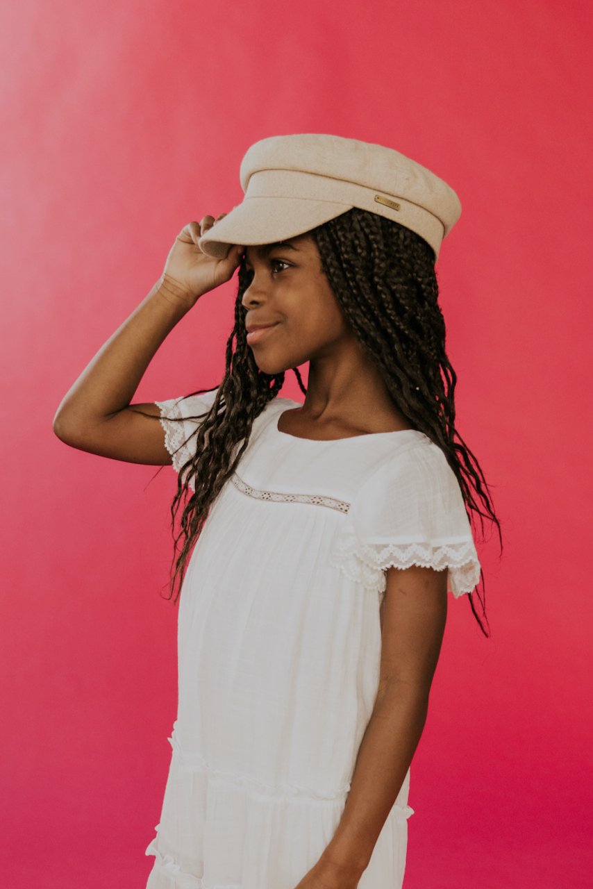 Mini Linen Newsboy Cap