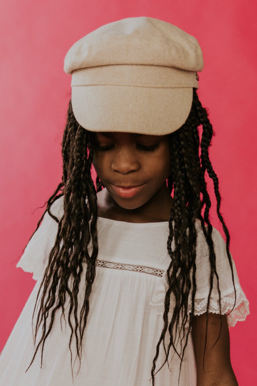 Mini Linen Newsboy Cap