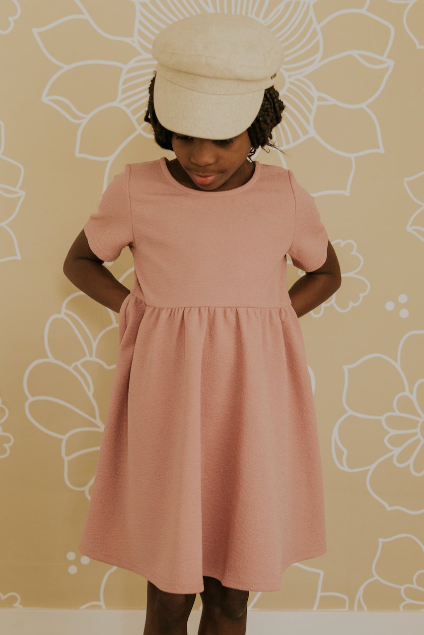 Solid Pink Dresses for Girls | ROOLEE