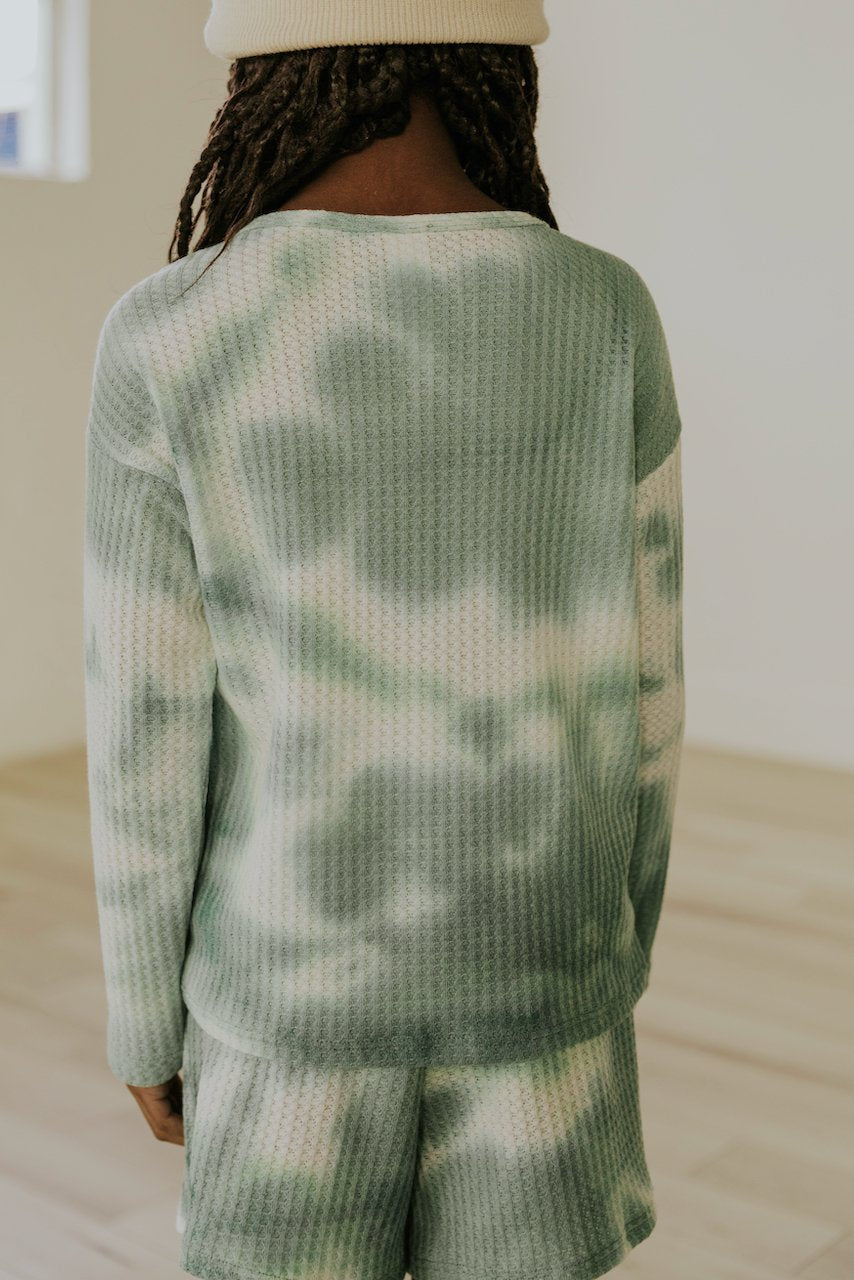 Girls Waffle Knit Tie Dye Set | ROOLEE