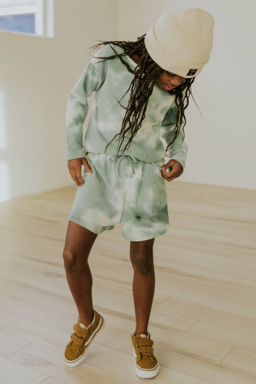 Waffle Knit Tie Dye Sweat Set | ROOLEE
