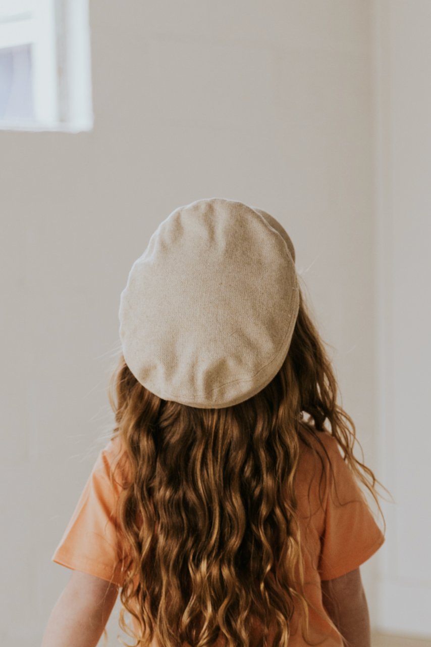 Mini Linen Newsboy Cap