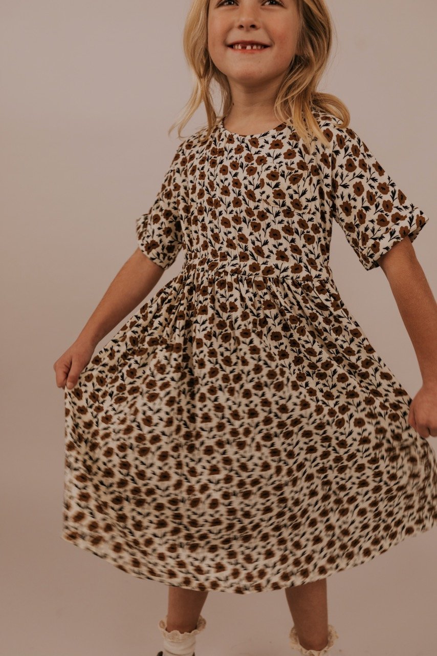 Kids Dress in Floral Print | ROOLEE