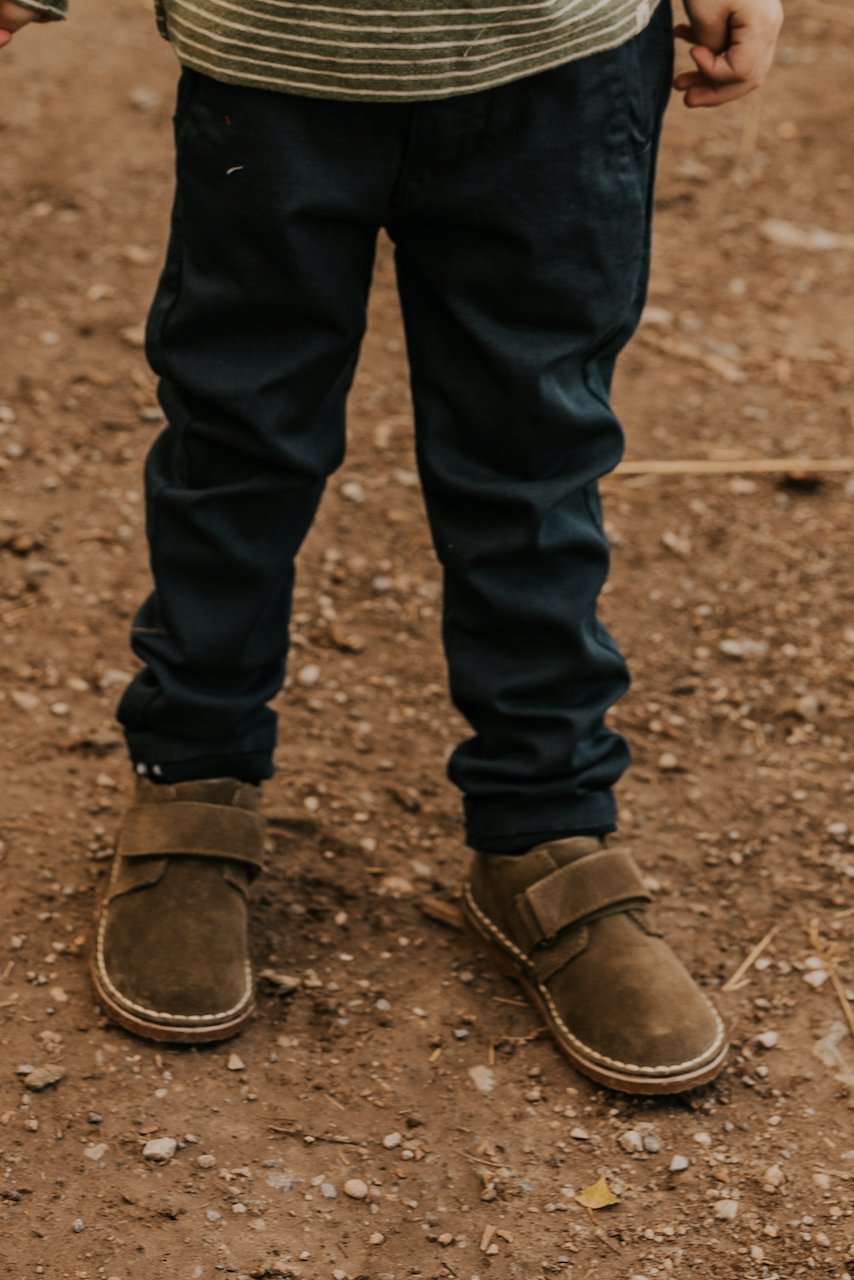 Round toe rubber sole kids boys shoes | ROOLEE