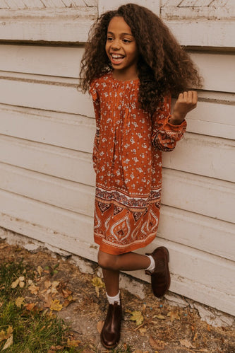 Printed Fall Dress | ROOLEE