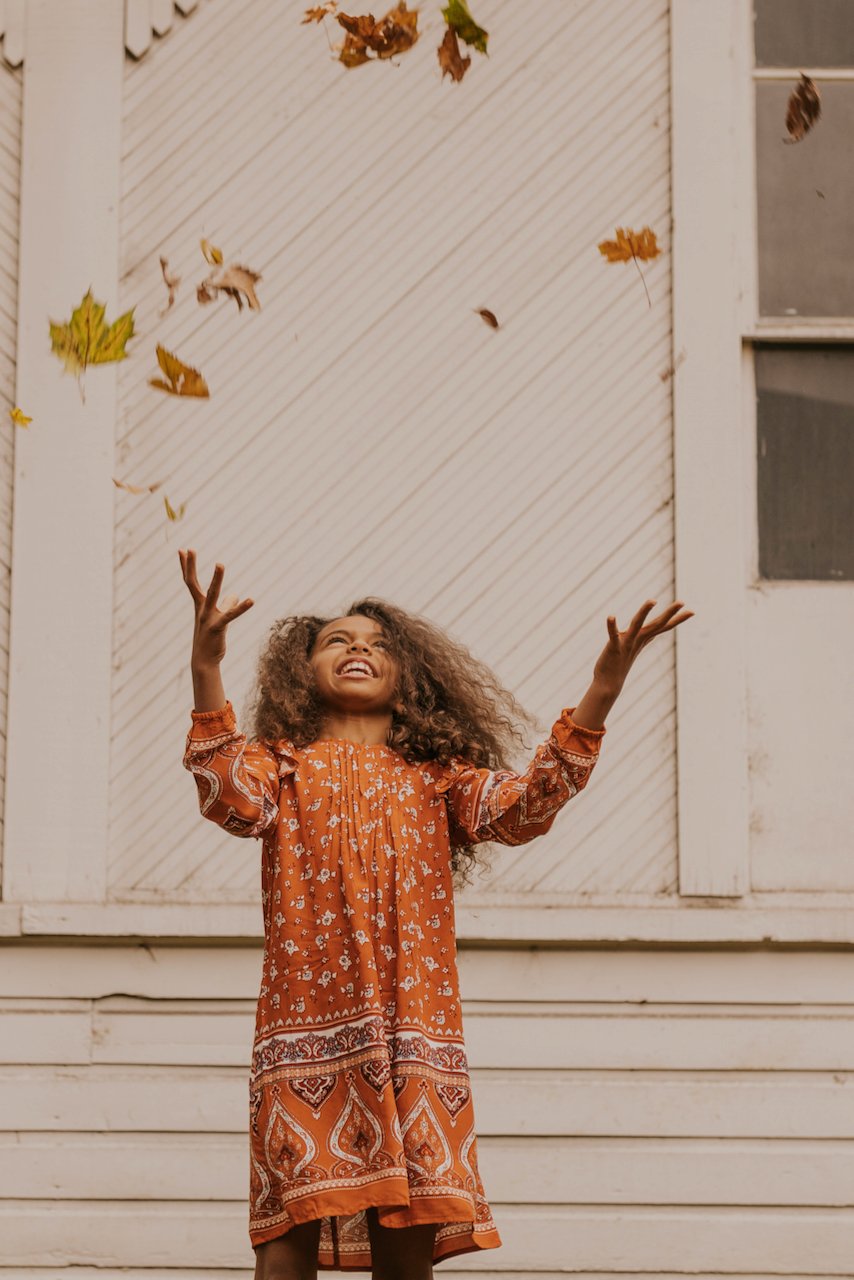 Girls Printed Dress | ROOLEE
