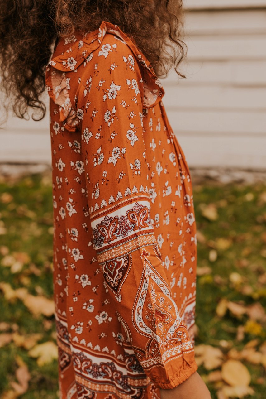Orange Floral Dress | ROOLEE