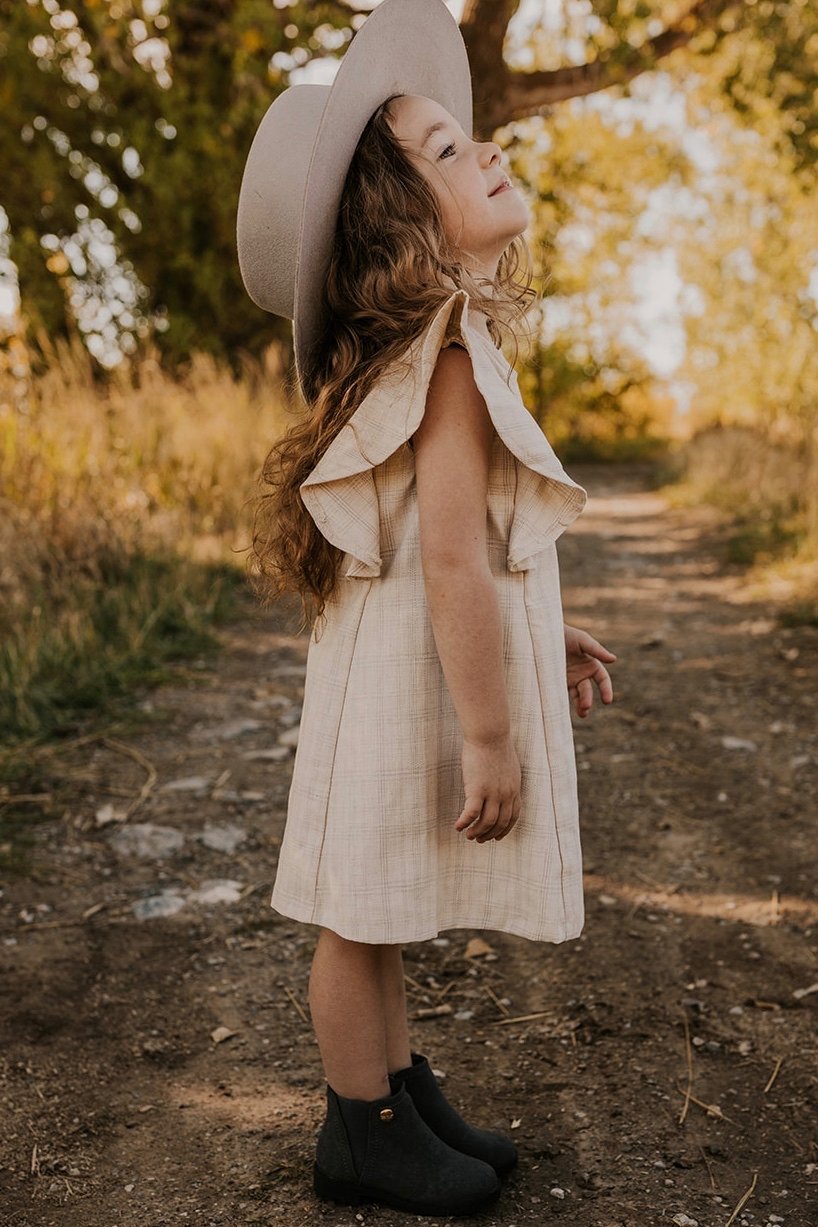 Ruffle Sleeve Fall Dress | ROOLEE