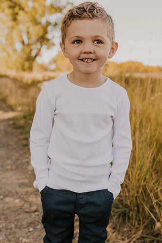 White Long Sleeve Tee | ROOLEE