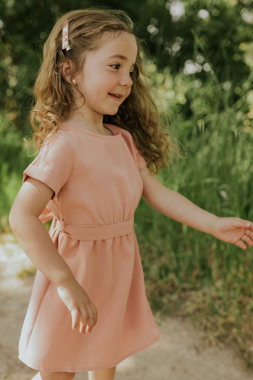 Solid Blush Girls Dresses | ROOLEE